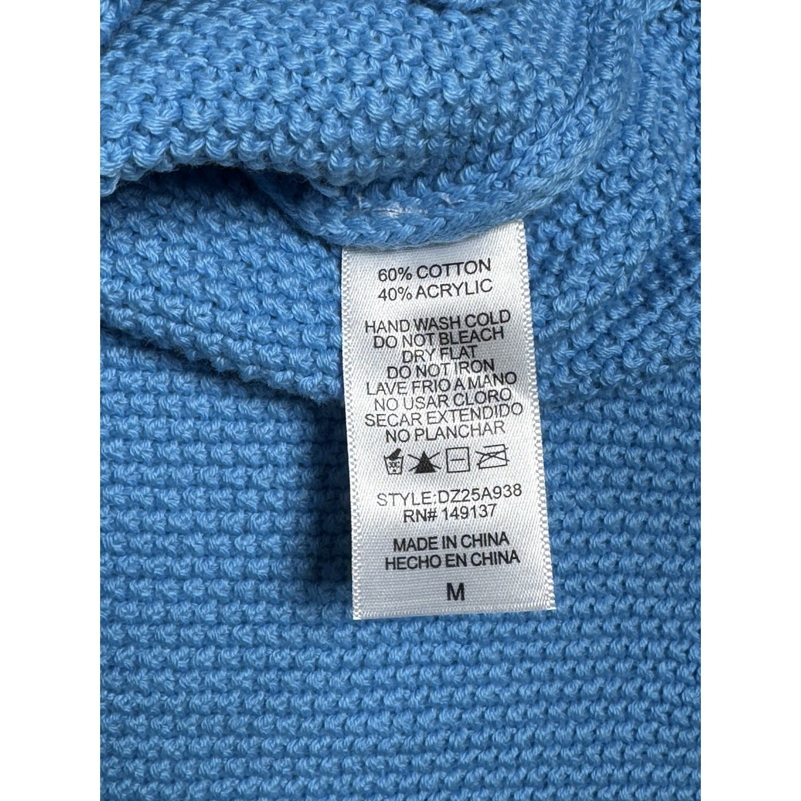 Double Zero Knit Mini Dress Womens Medium Blue New Scalloped Sleeveless Dz25a938 — image 5 of 8